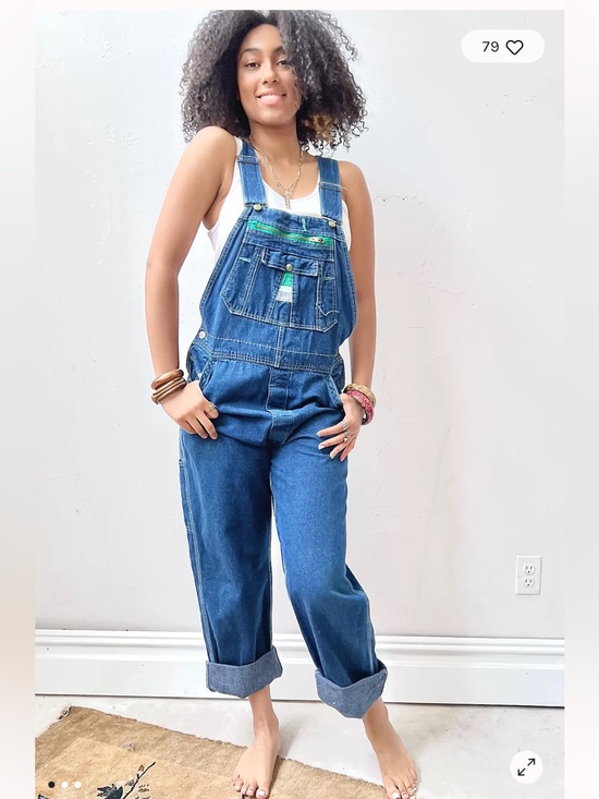 Free People Pants - Free People vintage liberty Blue Denim Overalls Sz 34x30 Anna Corinna